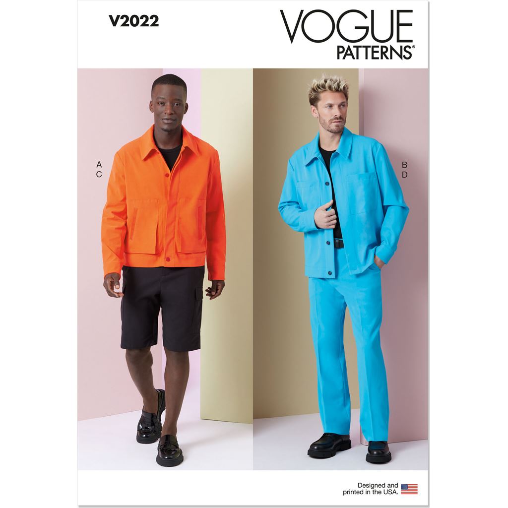 Vogue Pattern V2022 Mens Jackets Shorts and Pants 2022 Image 1 From Patternsandplains.com