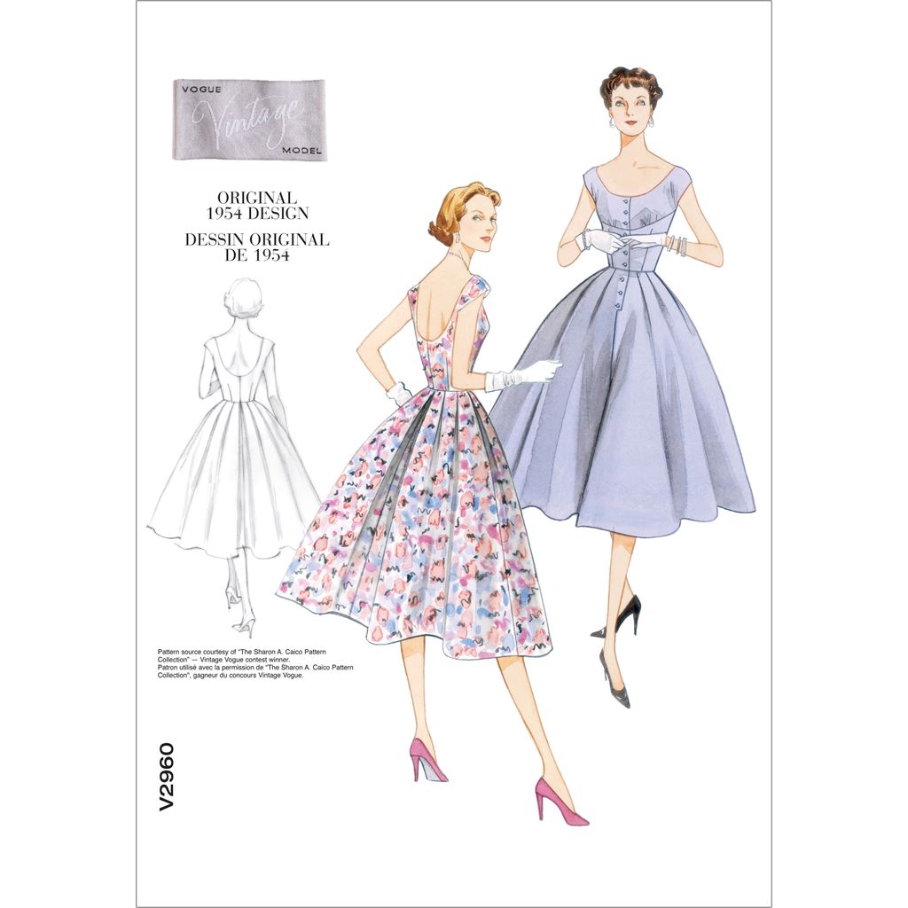 Vogue Pattern V2960 Misses Dress 2960 Image 1 From Patternsandplains.com