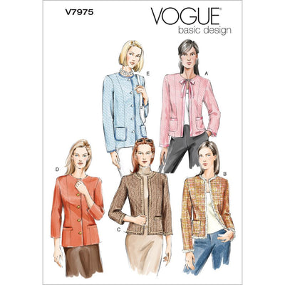 Vogue Pattern V7975 Misses Misses Petite Jacket 7975 Image 1 From Patternsandplains.com