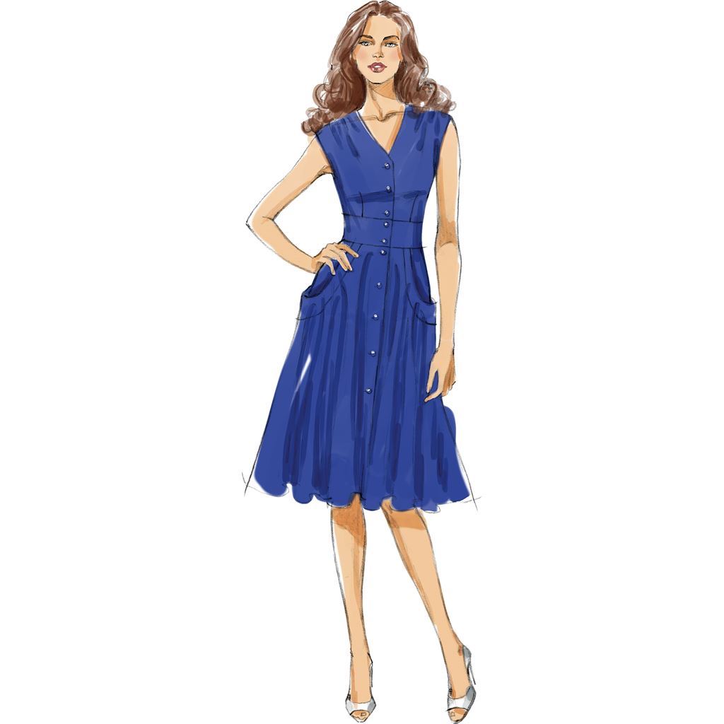 Vogue Pattern V8577 Misses Dress 8577 Image 3 From Patternsandplains.com.jpg