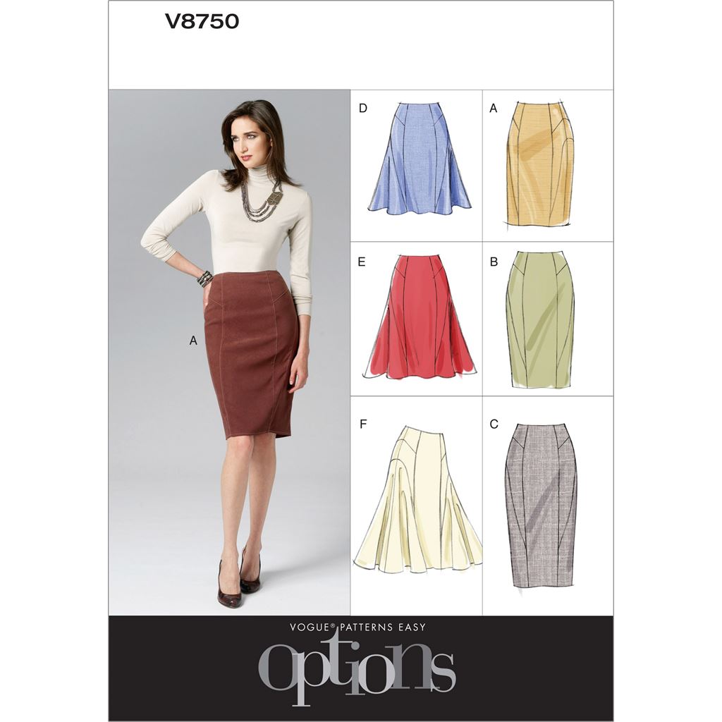 Vogue Pattern V8750 Misses Skirt 8750 Image 1 From Patternsandplains.com