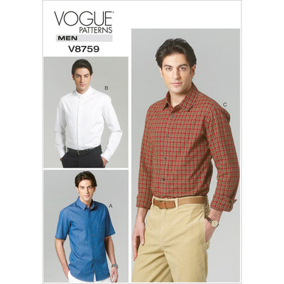 Vogue Pattern V8759 Mens Shirt 8759 Image 1 From Patternsandplains.com