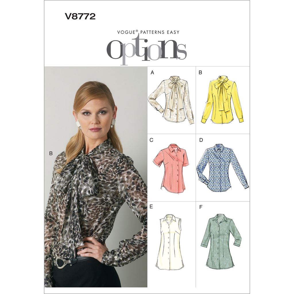 Vogue Pattern V8772 Misses Blouse 8772 Image 1 From Patternsandplains.com