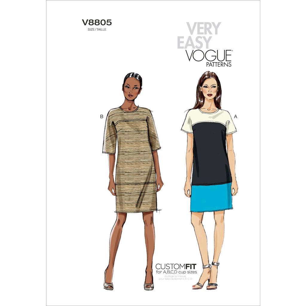Vogue Pattern V8805 Misses Dress 8805 Image 1 From Patternsandplains.com