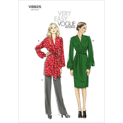 Vogue Pattern V8825 Misses Tunic Dress And Pants 8825 Image 1 From Patternsandplains.com