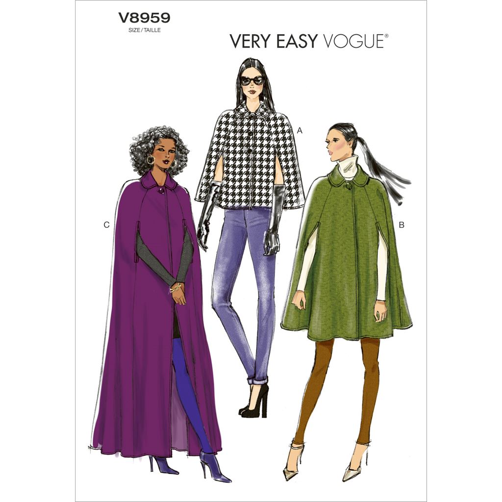 Vogue Pattern V8959 Misses Cape 8959 Image 1 From Patternsandplains.com