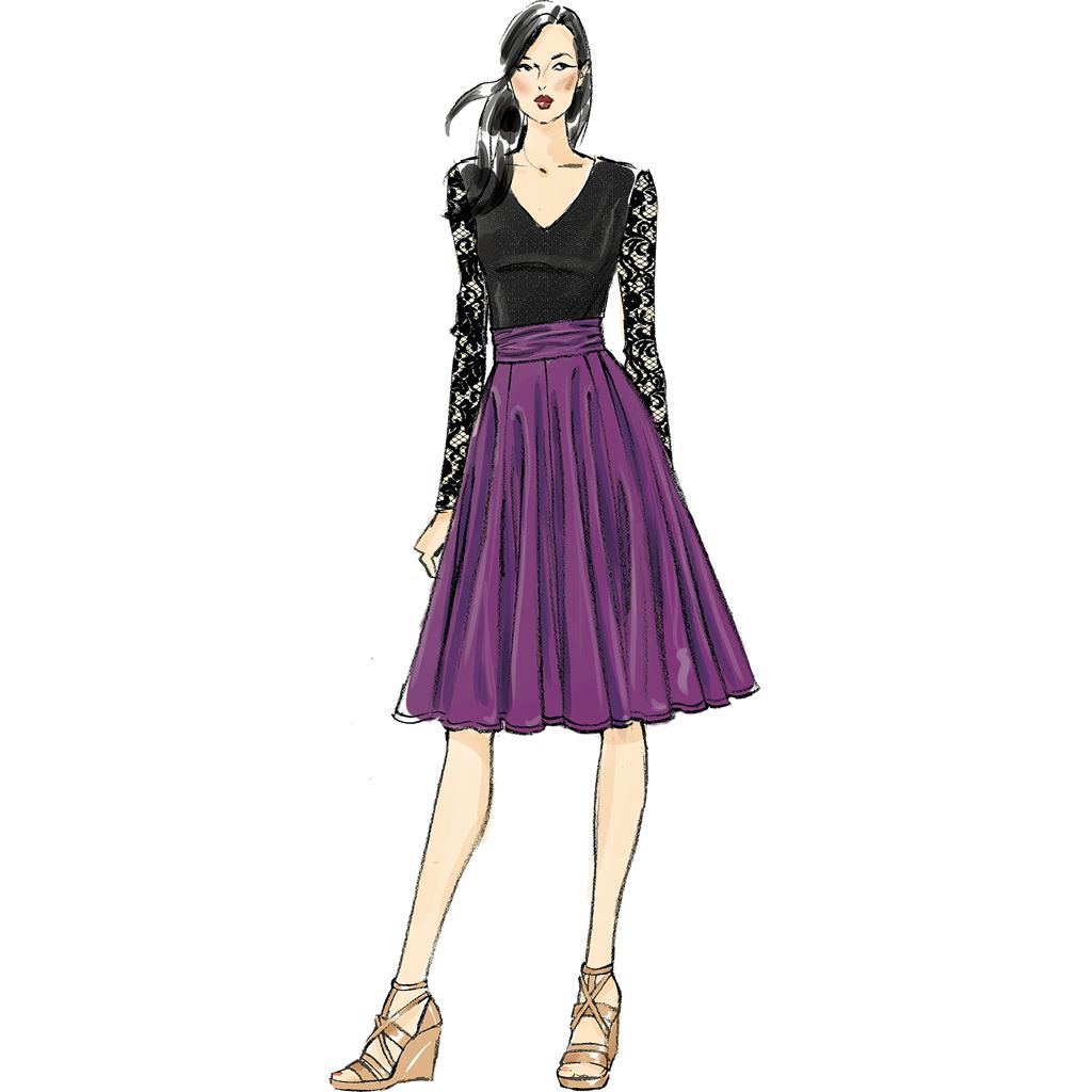 Vogue Pattern V8980 Misses Skirt 8980 Image 6 From Patternsandplains.com.jpg