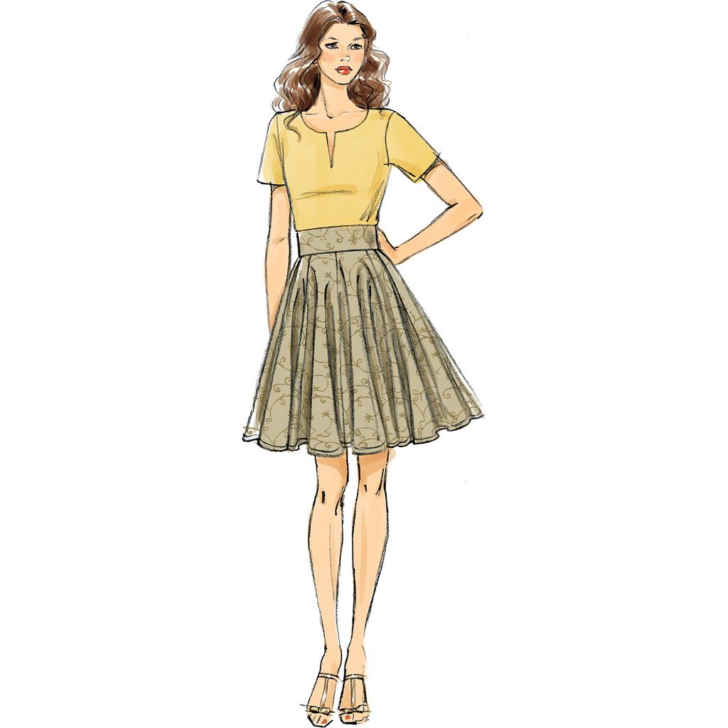 Vogue Pattern V8980 Misses Skirt 8980 Image 7 From Patternsandplains.com.jpg