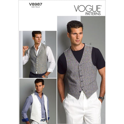 Vogue Pattern V8987 Mens Vest 8987 Image 1 From Patternsandplains.com