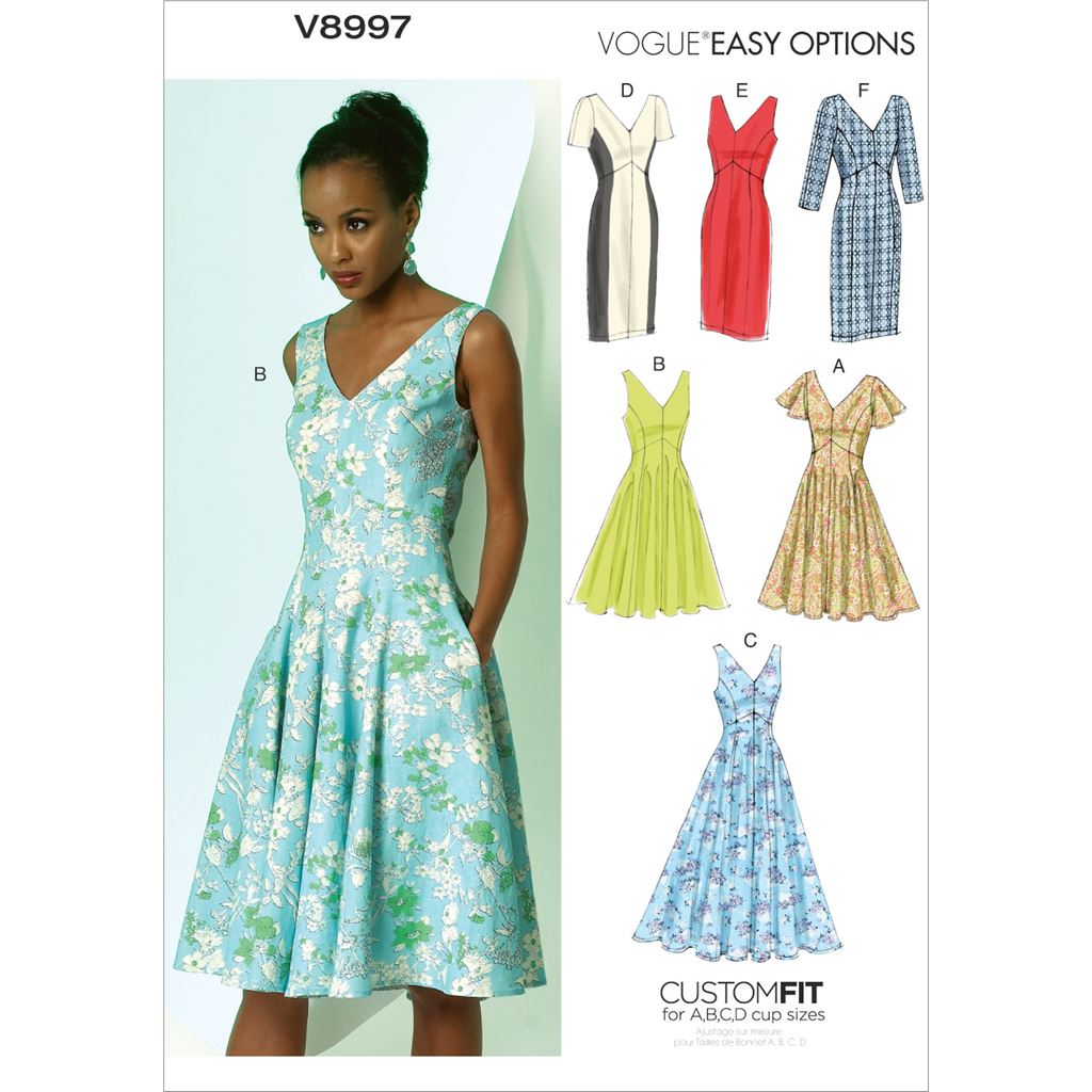 Vogue Pattern V8997 Misses Dress 8997 Image 1 From Patternsandplains.com