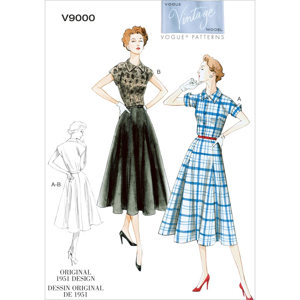 Vogue Pattern V9000 Misses Dress and Belt 9000 Image 1 From Patternsandplains.com