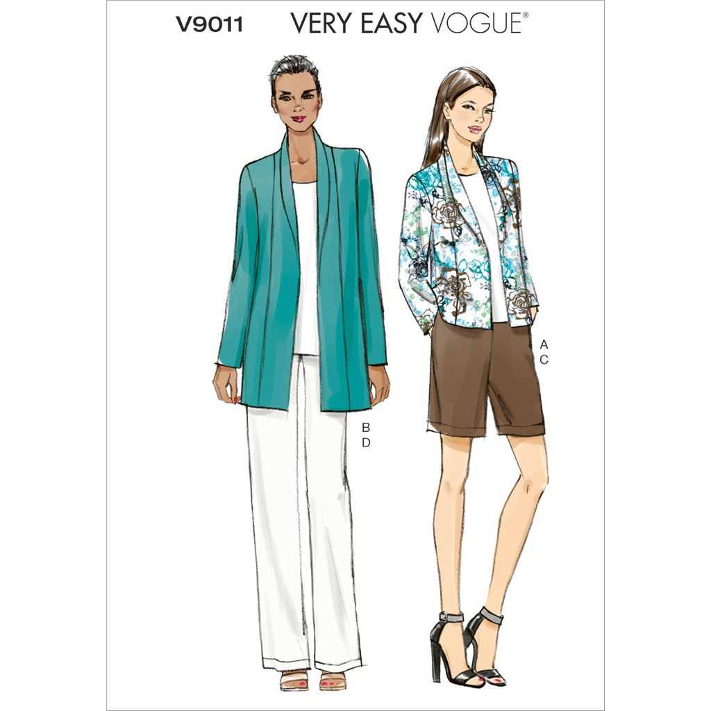 Vogue Pattern V9011 Misses Jacket Shorts and Pants 9011 Image 1 From Patternsandplains.com