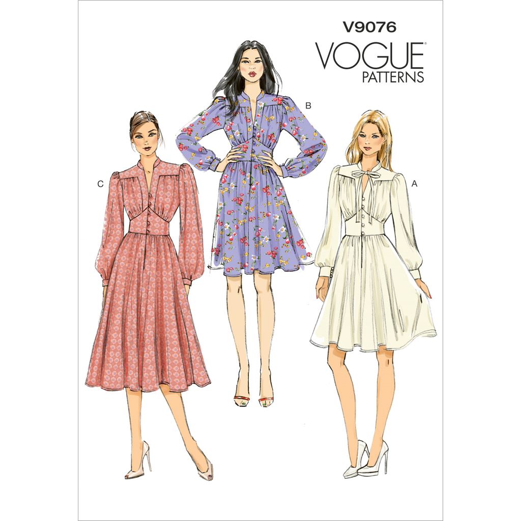 Vogue Pattern V9076 Misses Dress 9076 Image 1 From Patternsandplains.com