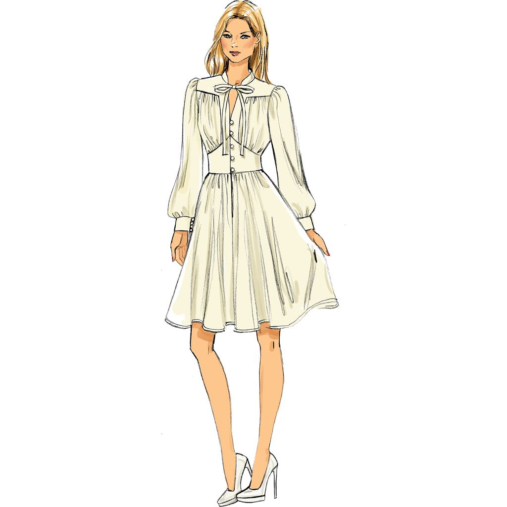 Vogue Pattern V9076 Misses Dress 9076 Image 2 From Patternsandplains.com.jpg