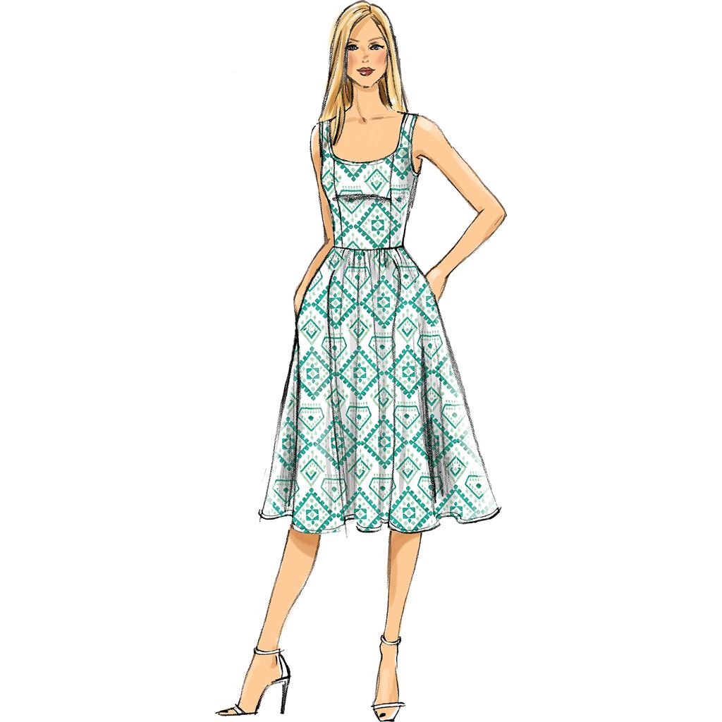 Vogue Pattern V9100 Misses Dress 9100 Image 10 From Patternsandplains.com.jpg