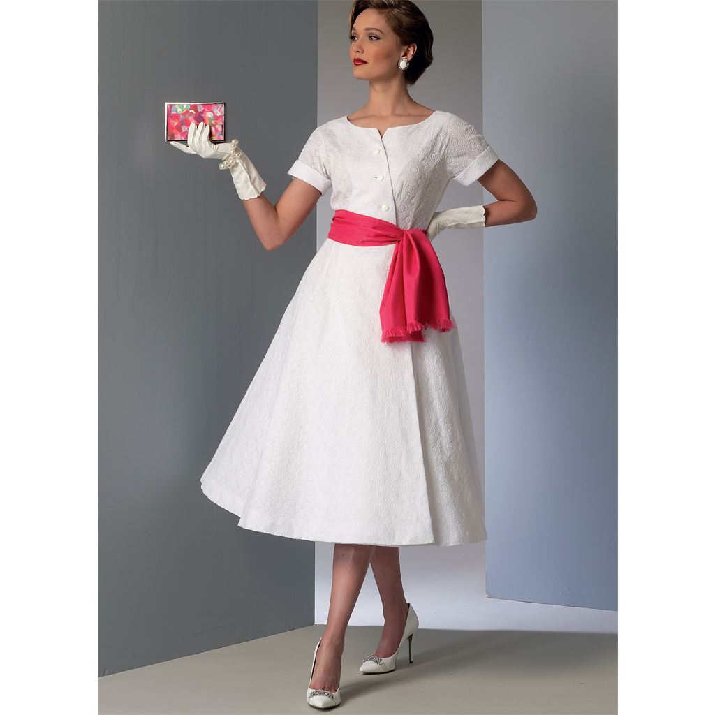 Vogue Pattern V9105 Misses Dress and Sash 9105 Image 2 From Patternsandplains.com.jpg