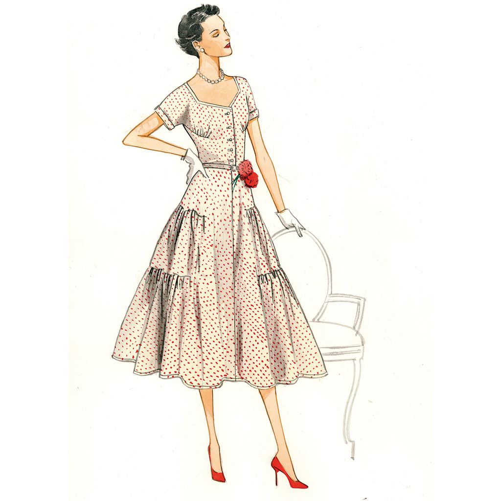 Vogue Pattern V9106 Misses Dress and Belt 9106 Image 8 From Patternsandplains.com.jpg