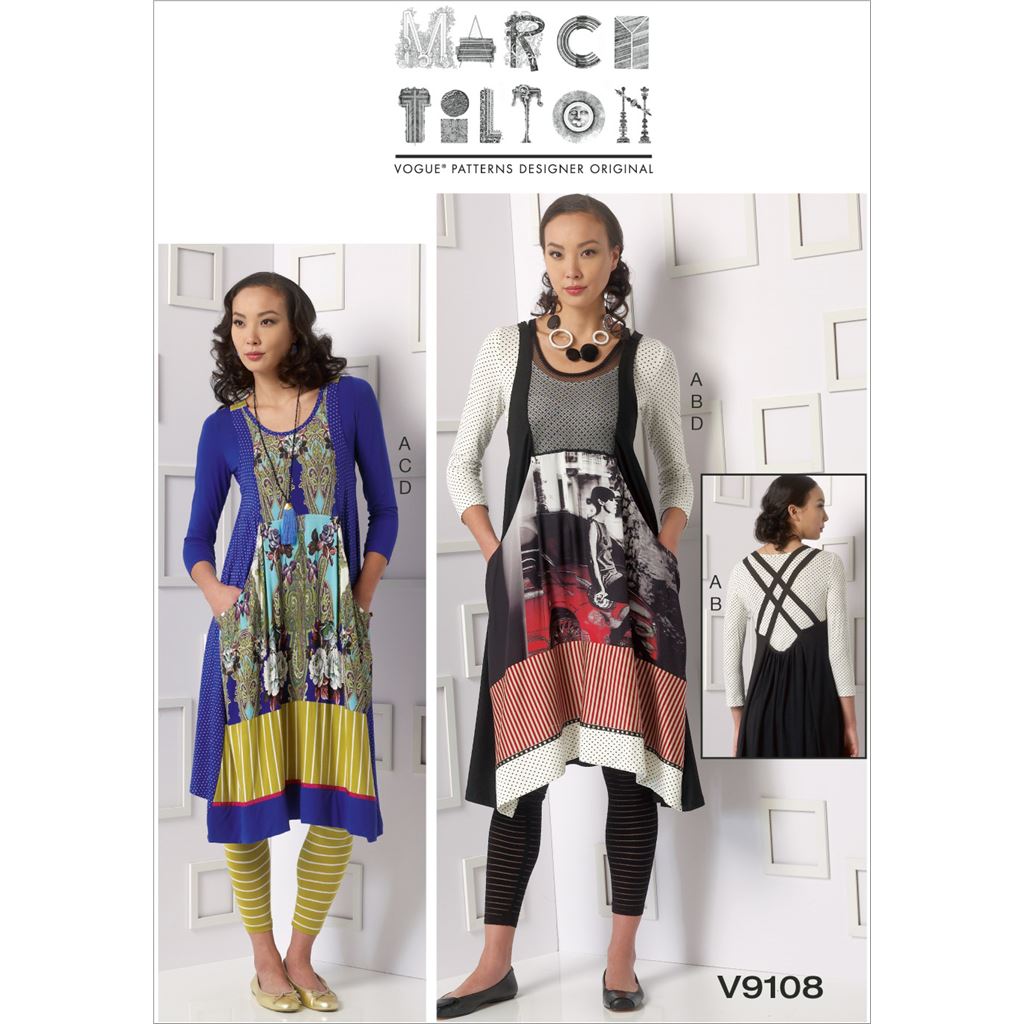 Vogue Pattern V9108 Misses Top Dress and Leggings 9108 Image 1 From Patternsandplains.com