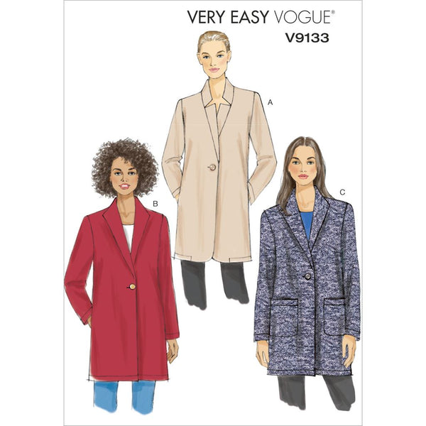 Vogue Pattern V9133 Misses' Jacket 9133 - Patterns and Plains