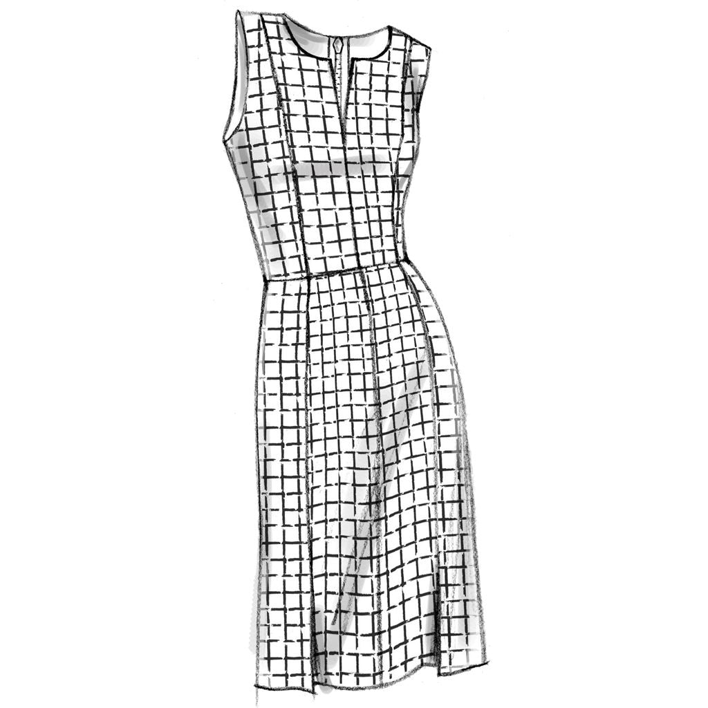 Vogue Pattern V9167 Misses Notch Neck Princess Seam Dresses 9167 Image 3 From Patternsandplains.com.jpg