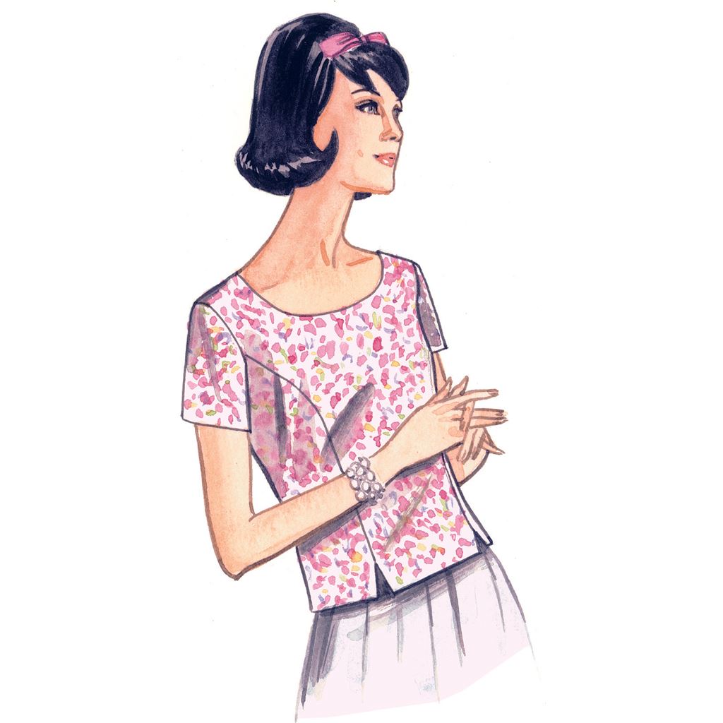 Vogue Pattern V9187 Misses Jewel or Scoop Neck Princess Seam Tops 9187 Image 5 From Patternsandplains.com.jpg