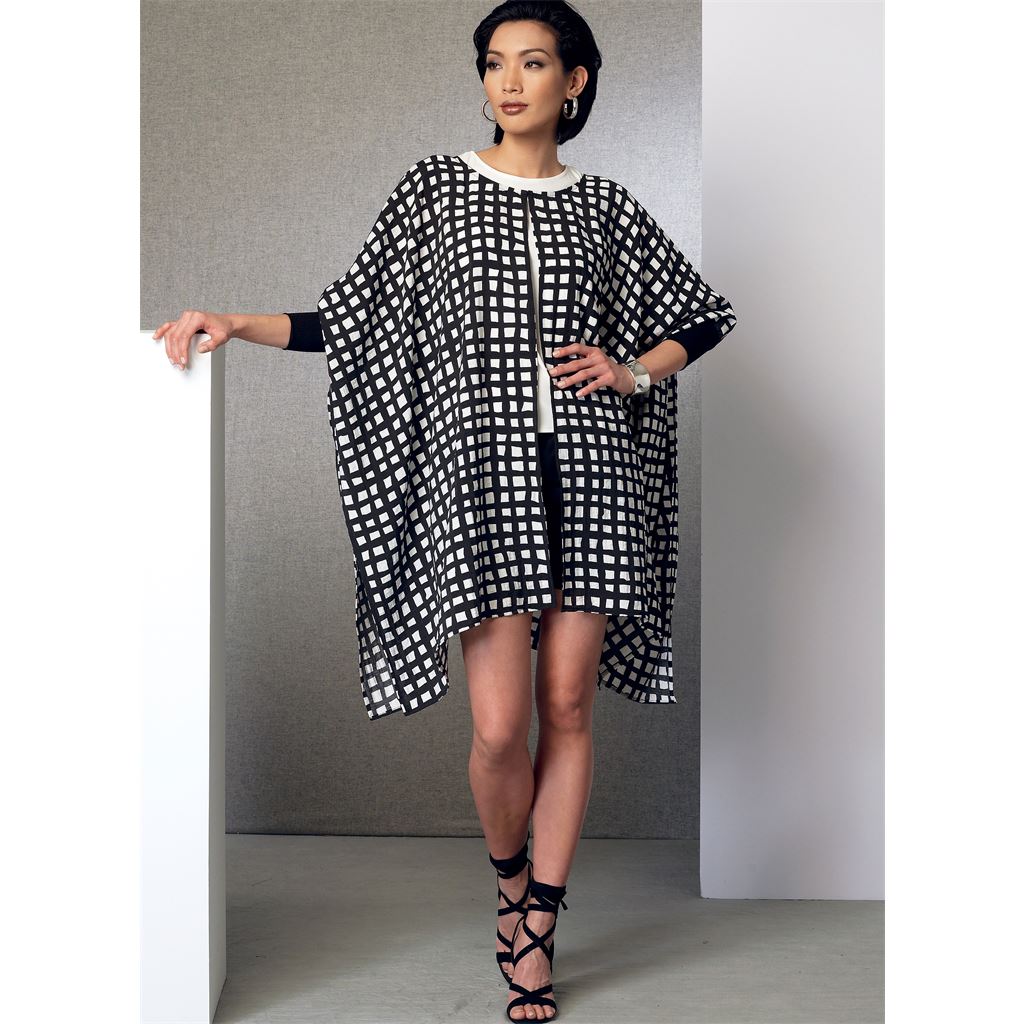 Vogue Pattern V9191 Misses Ponchos Back Pleat Top Shorts and Wide Leg Wrap Pants 9191 Image 6 From Patternsandplains.com.jpg