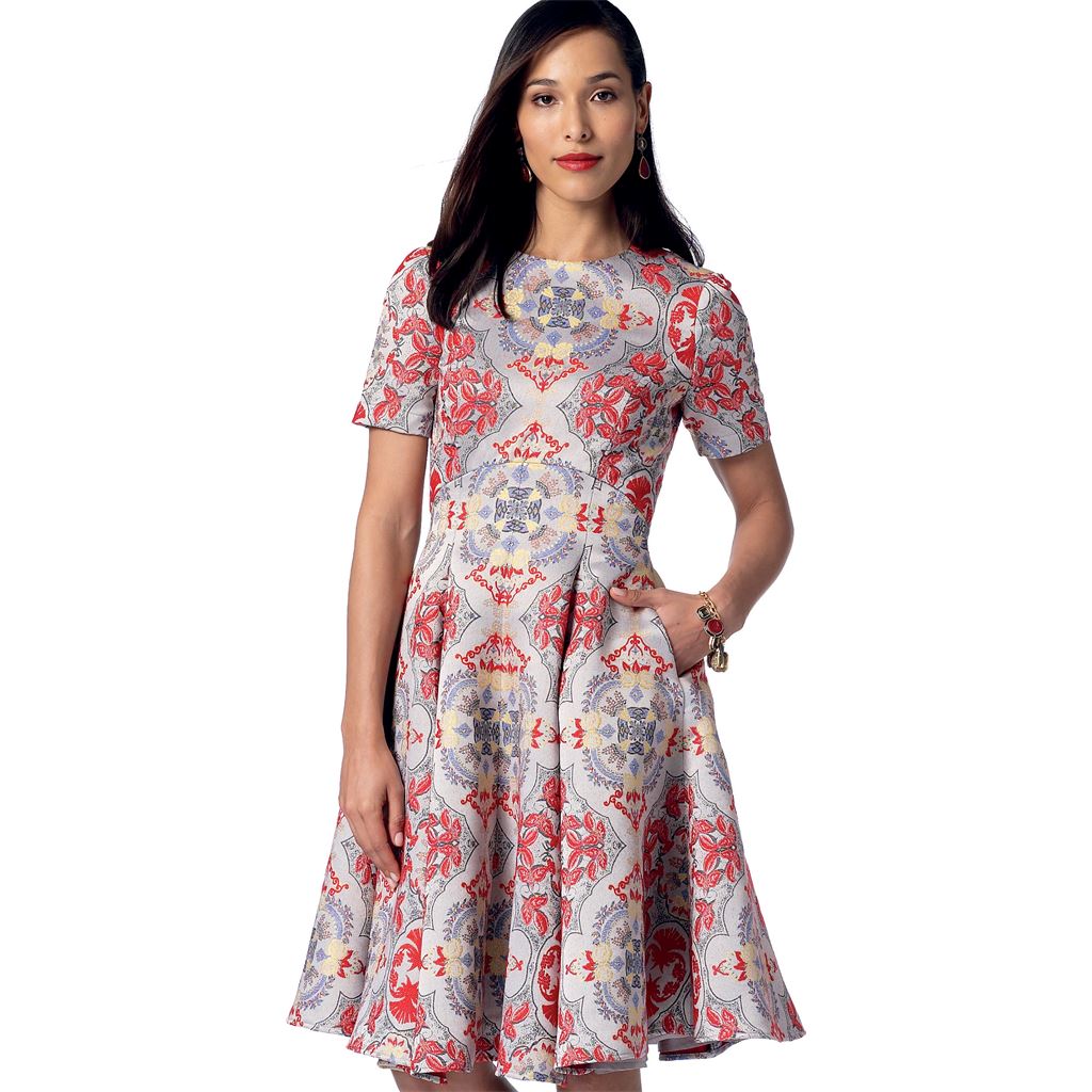 Vogue Pattern V9202 Misses Dresses with Flared or Straight Skirt Options 9202 Image 2 From Patternsandplains.com.jpg