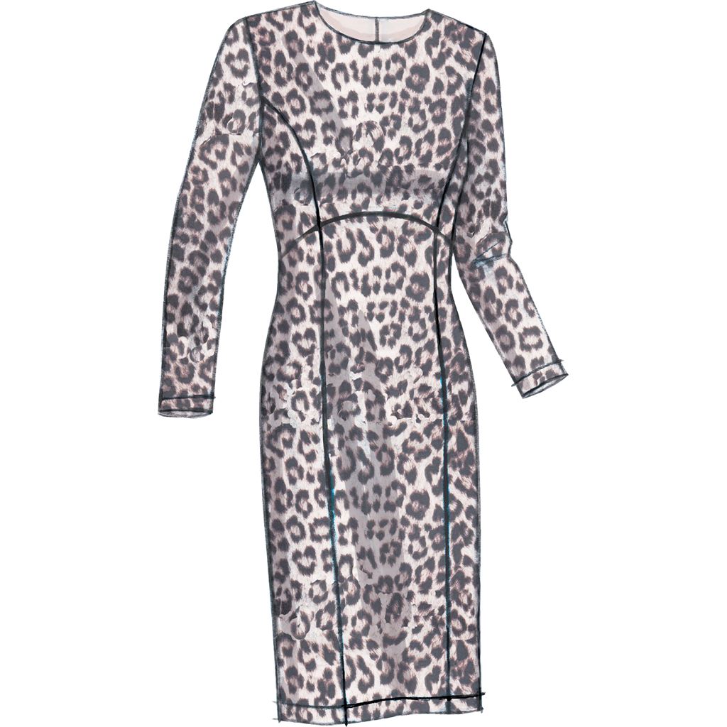 Vogue Pattern V9202 Misses Dresses with Flared or Straight Skirt Options 9202 Image 4 From Patternsandplains.com.jpg