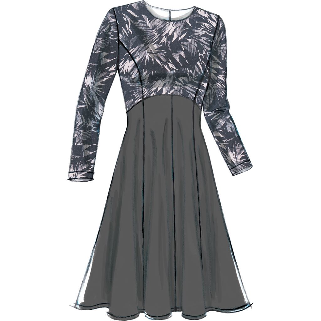 Vogue Pattern V9202 Misses Dresses with Flared or Straight Skirt Options 9202 Image 5 From Patternsandplains.com.jpg