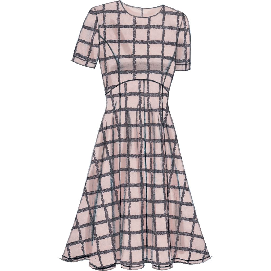 Vogue Pattern V9202 Misses Dresses with Flared or Straight Skirt Options 9202 Image 6 From Patternsandplains.com.jpg