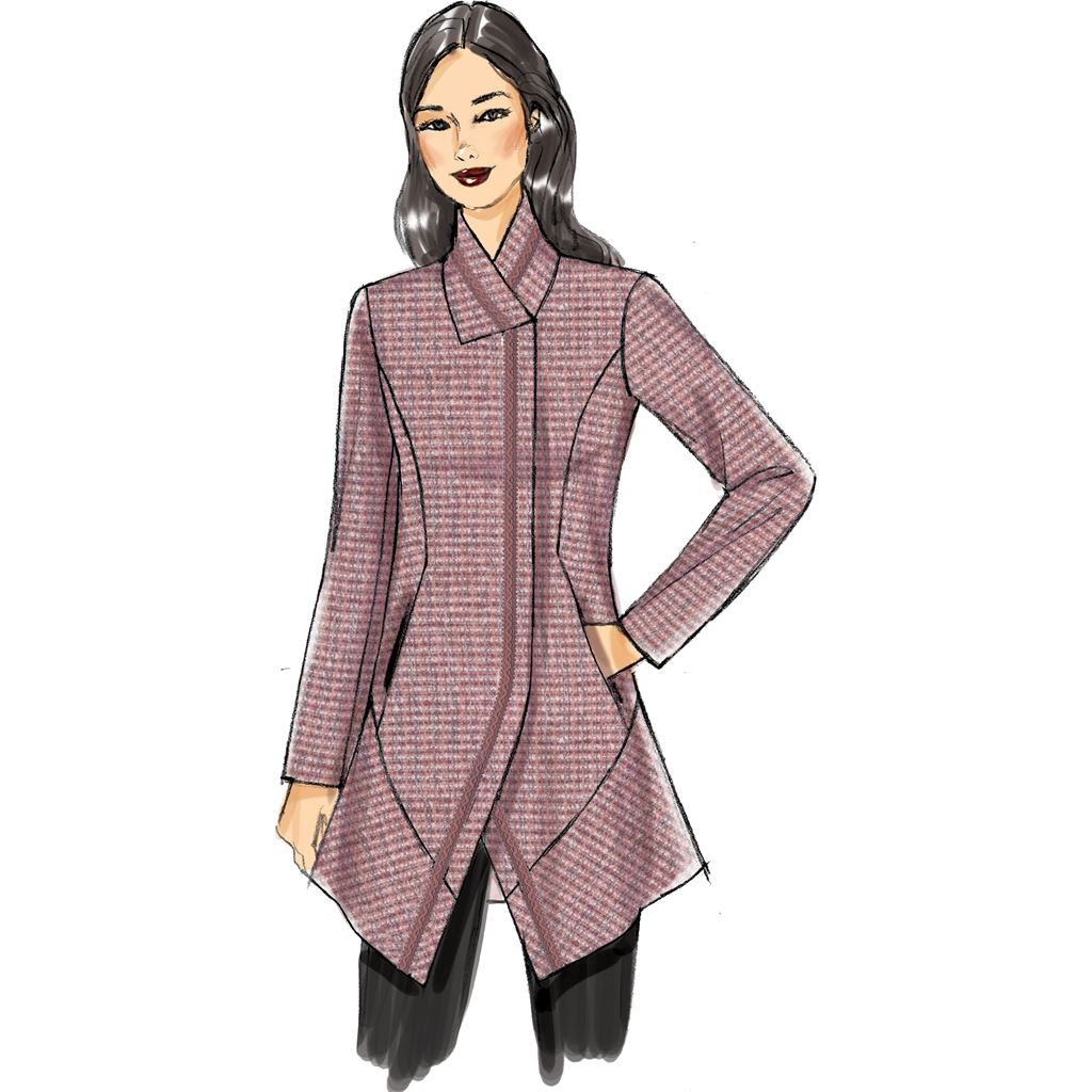 Vogue Pattern V9212 Misses Seamed and Collared Jackets 9212 Image 3 From Patternsandplains.com.jpg