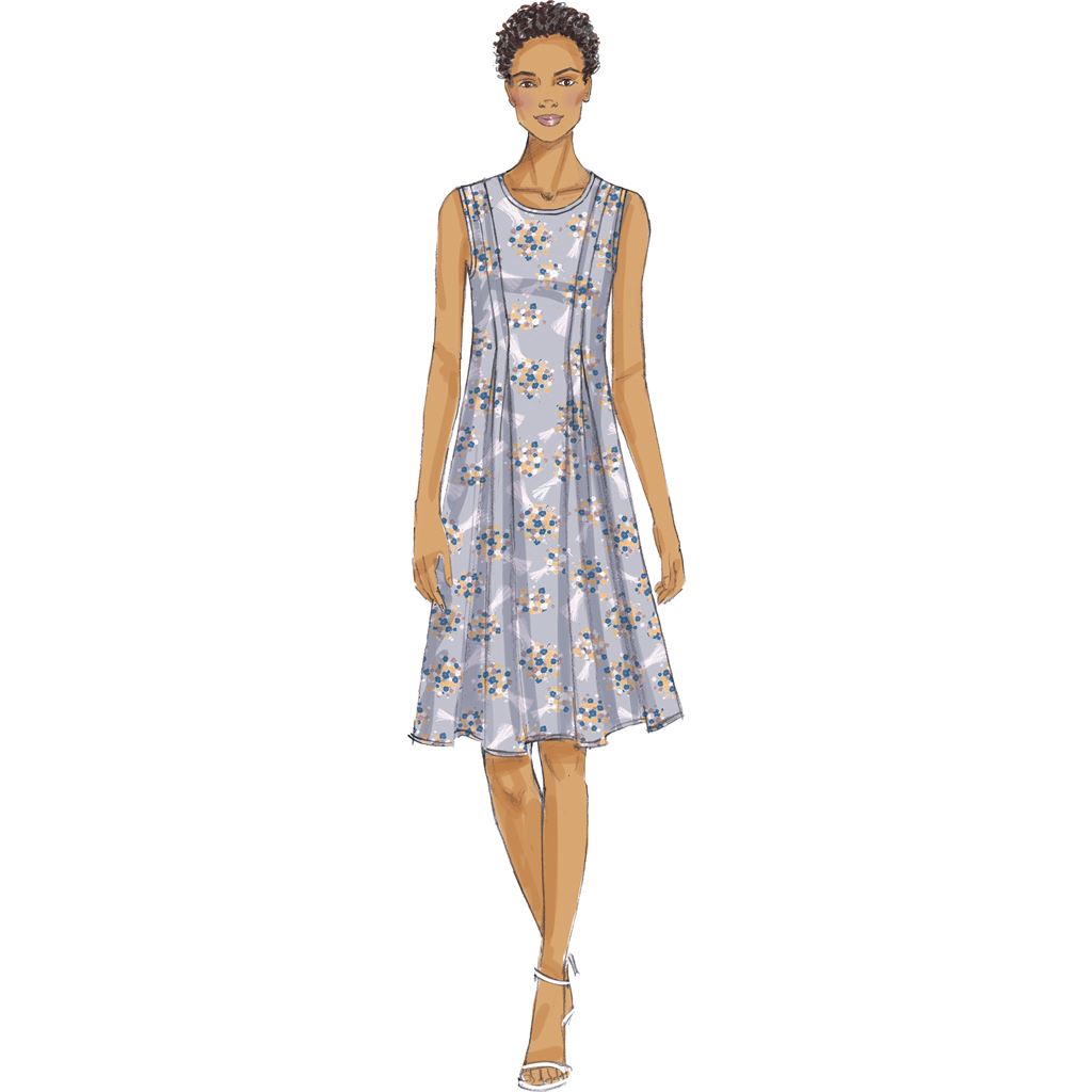 Vogue Pattern V9236 Misses Released Pleat Fit and Flare Dresses 9236 Image 3 From Patternsandplains.com.jpg