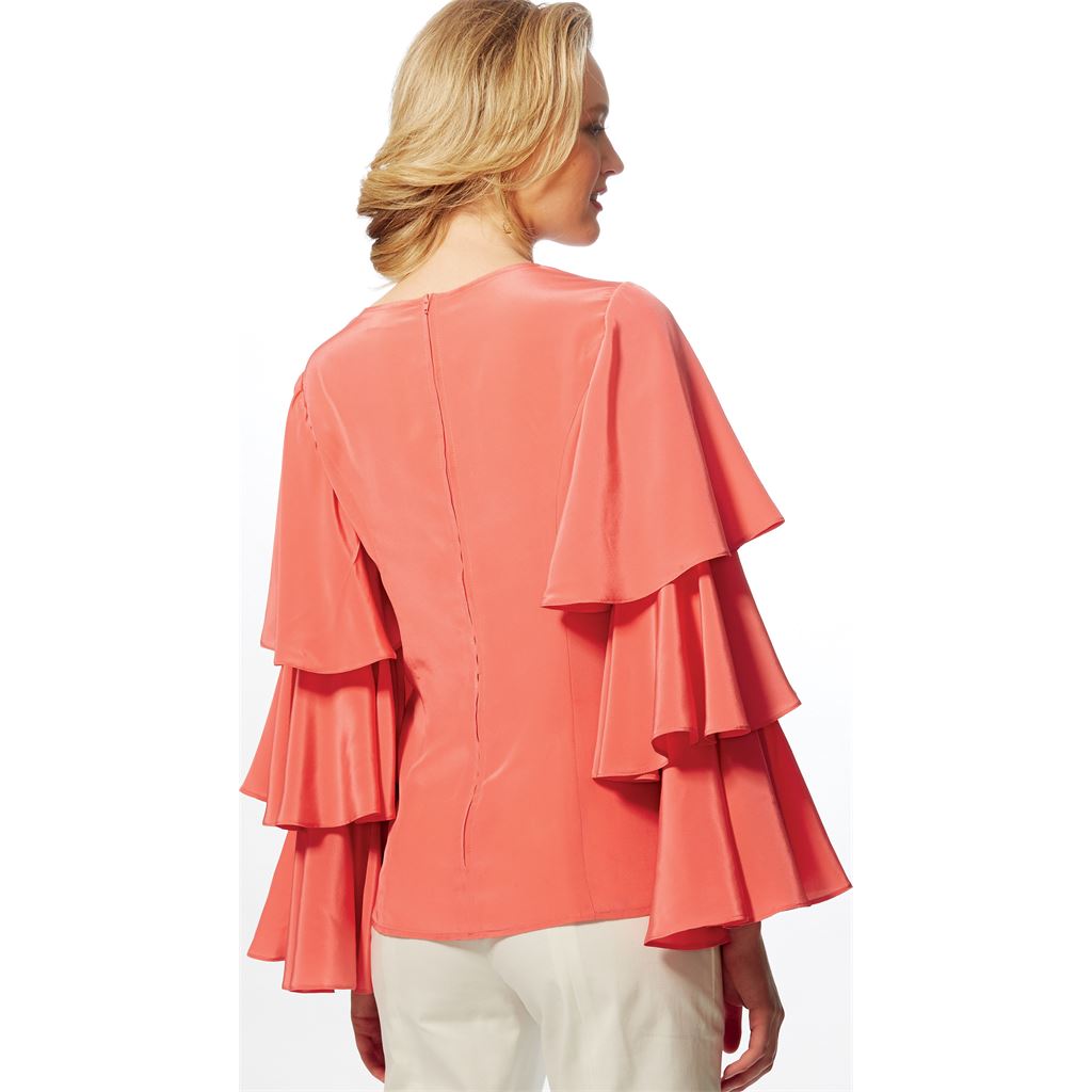 Vogue Pattern V9243 Misses Princess Seam Tops with Flared Sleeve Variations 9243 Image 9 From Patternsandplains.com.jpg