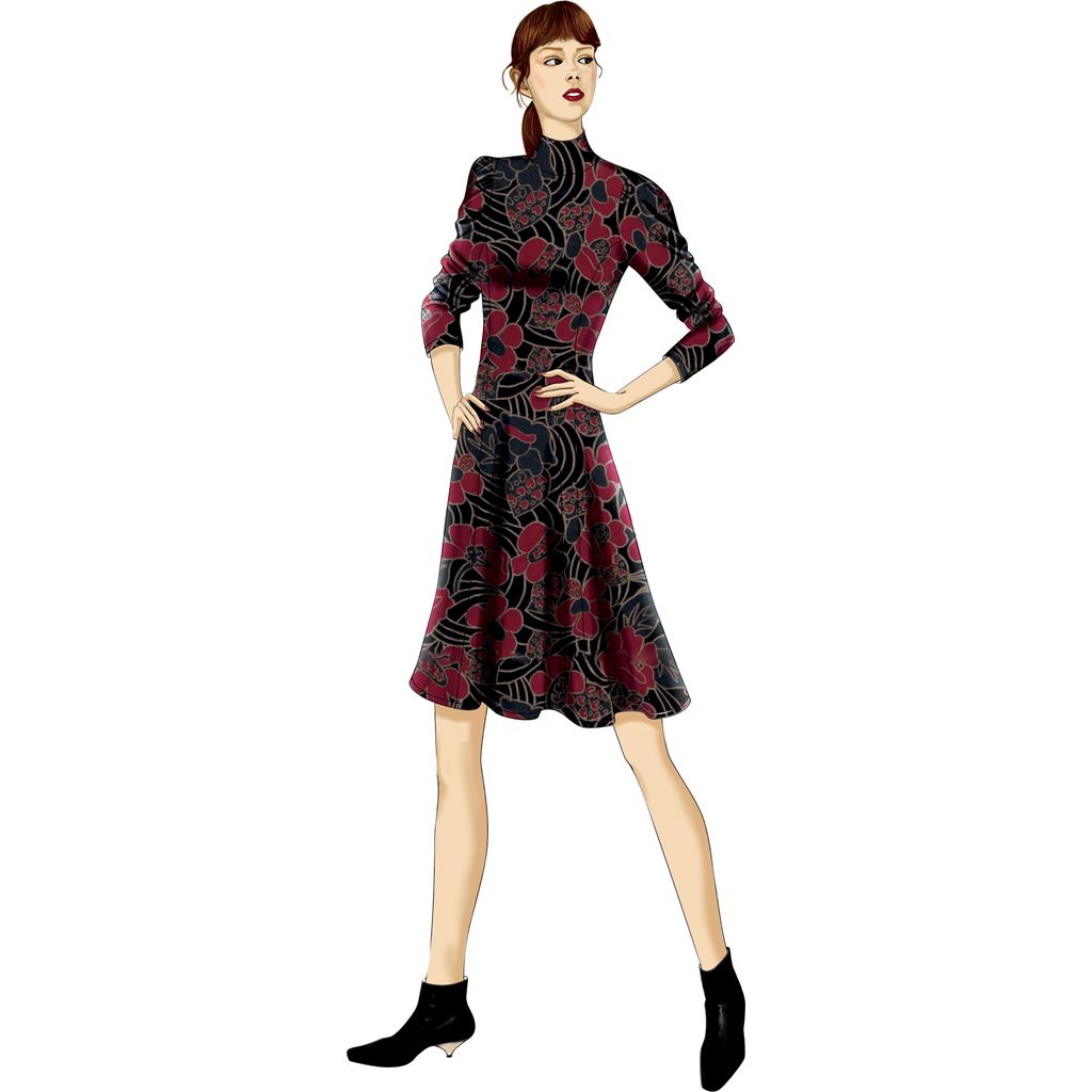 Vogue Pattern V9264 Misses Misses Petite Knit Fit And Flare Dresses 9264 Image 5 From Patternsandplains.com.jpg