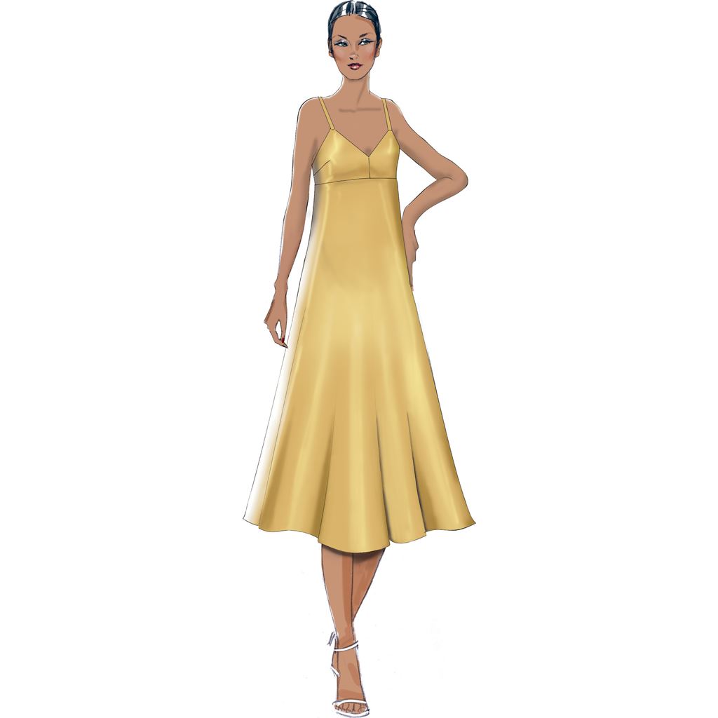 Vogue Pattern V9278 Misses Slip Style Dress with Back Zipper 9278 Image 4 From Patternsandplains.com.jpg