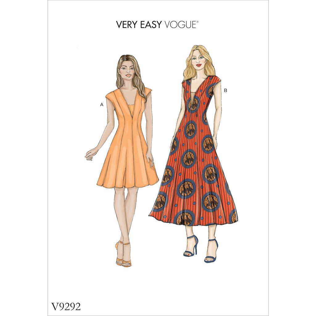 Vogue Pattern V9292 Misses Dress and Dickie 9292 Image 1 From Patternsandplains.com