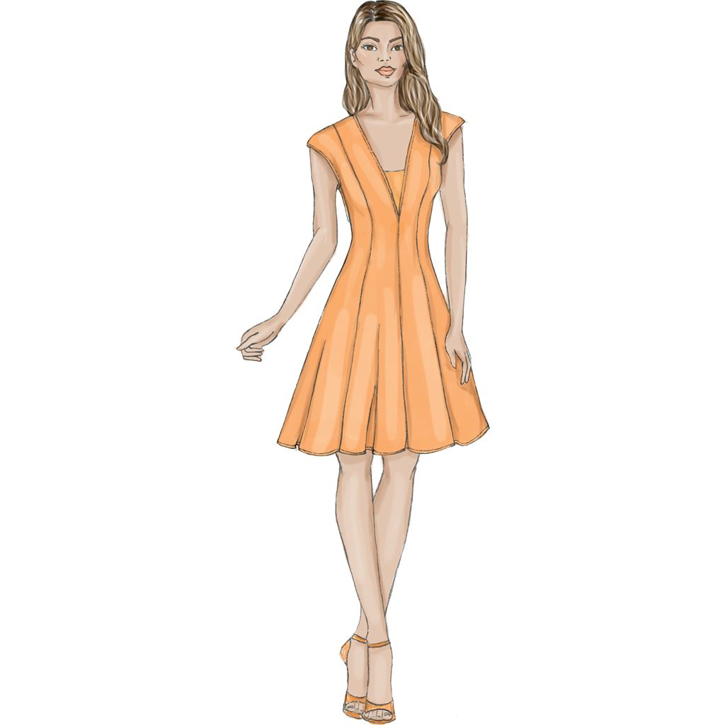 Vogue Pattern V9292 Misses Dress and Dickie 9292 Image 3 From Patternsandplains.com.jpg