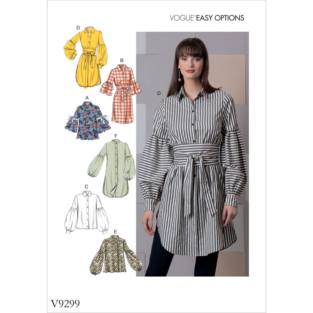 Vogue Pattern V9299 Misses Top and Belt 9299 Image 1 From Patternsandplains.com