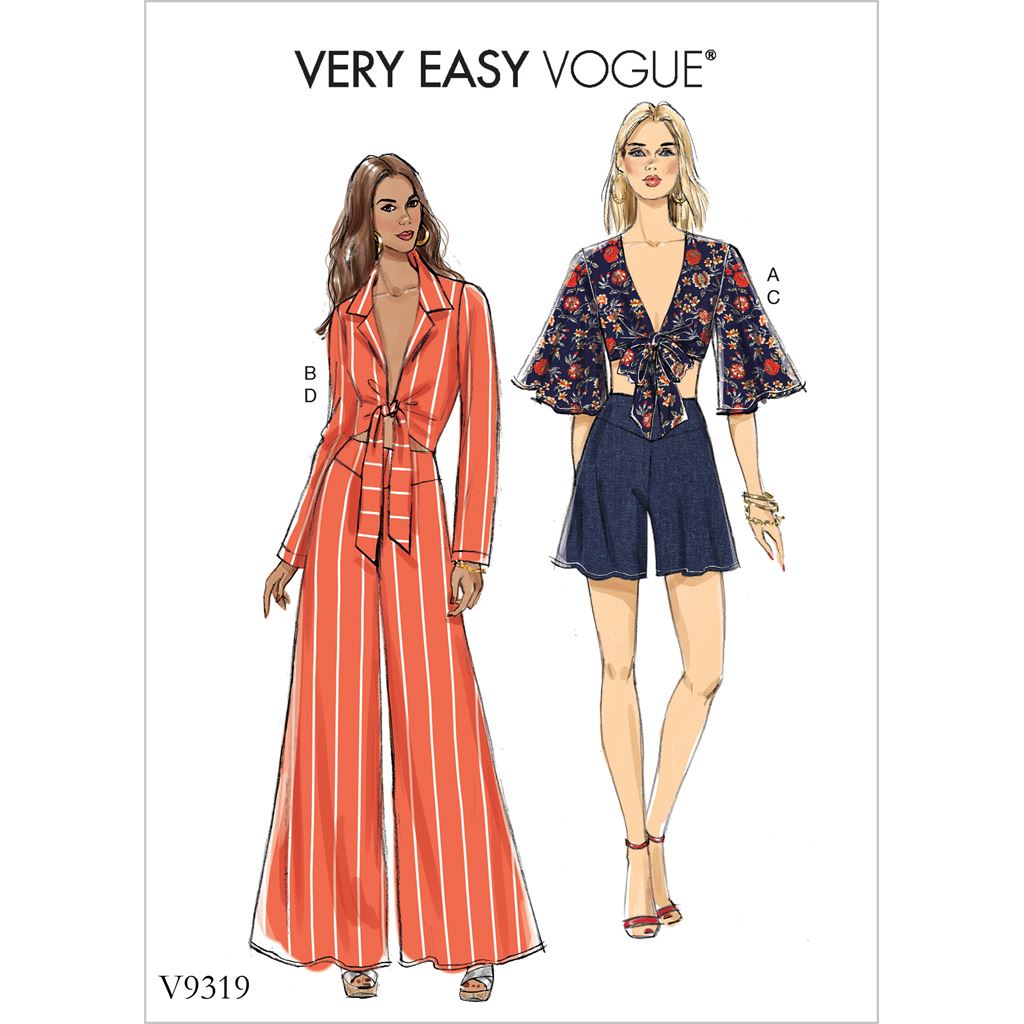 Vogue Pattern V9319 Misses Top Shorts and Pants 9319 Image 1 From Patternsandplains.com