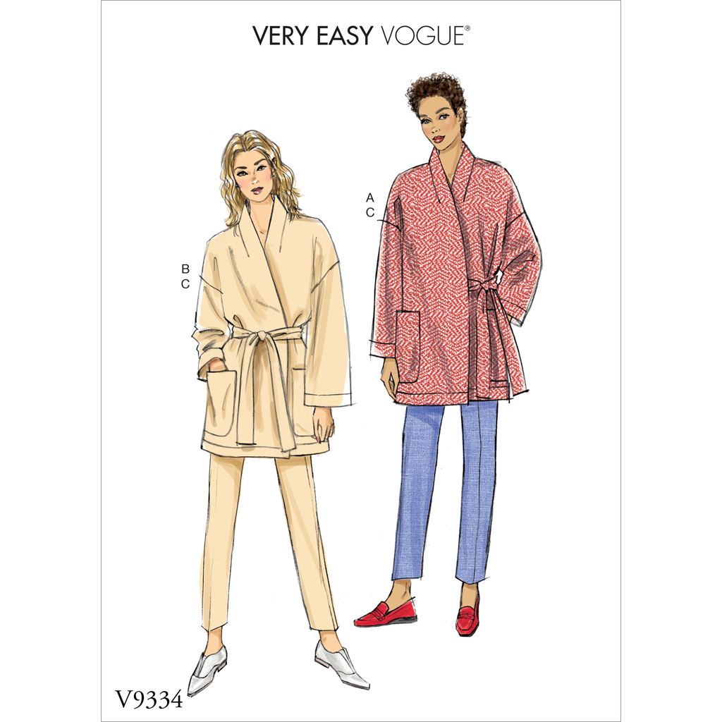 Vogue Pattern V9334 Misses Jacket Belt and Pants 9334 Image 1 From Patternsandplains.com