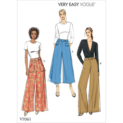 Vogue Pattern V9361 Misses Misses Petite Pants 9361 Image 1 From Patternsandplains.com